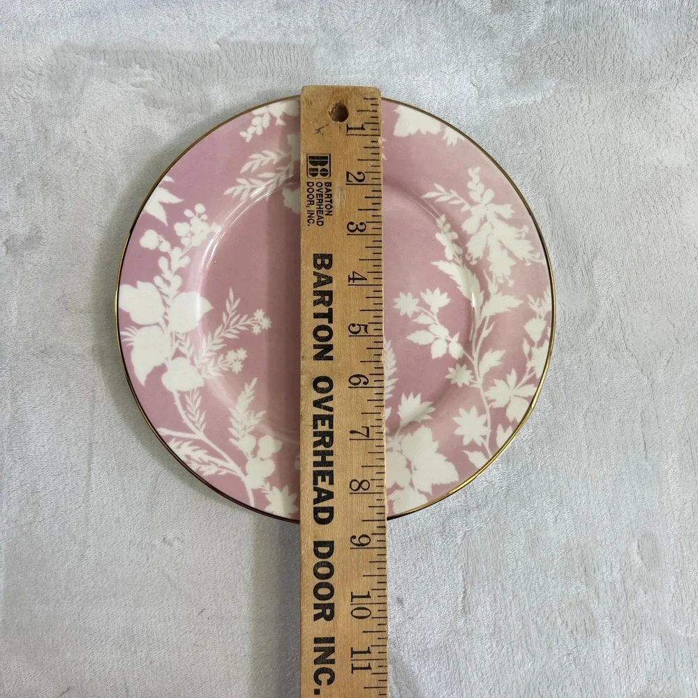 Pottery Barn Monique Lhuillier Rose Bouquet Salad Plates 8.5
